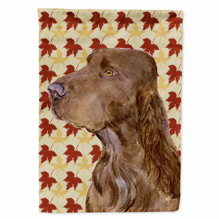 Fall Leaves with Dog Portrait Flag Garden Size - 705332063852