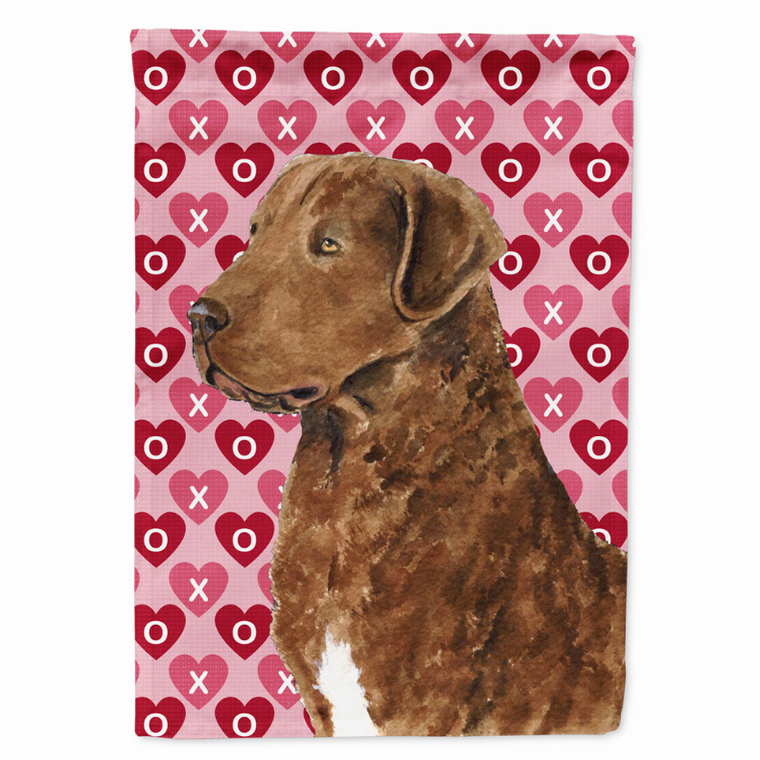 Hearts Love and Valentine's Day Dog Portrait Flag Garden Size - 705332065160