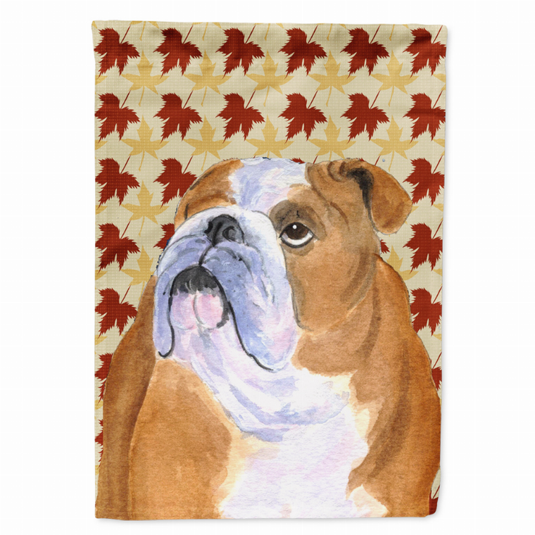 Fall Leaves with Dog Portrait Flag Garden Size - 705332064194