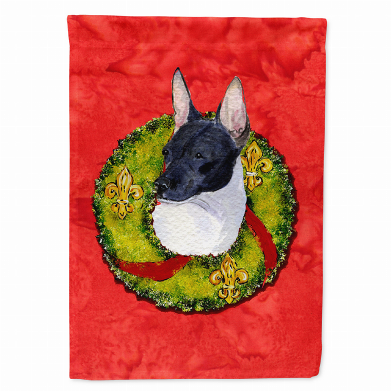 Christmas Wreath With Dog Flag Garden Size - 705332049719