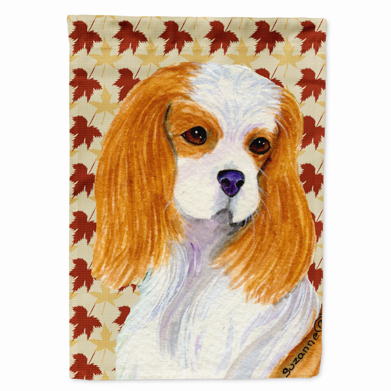 Fall Leaves with Dog Portrait Flag Garden Size - 705332063838