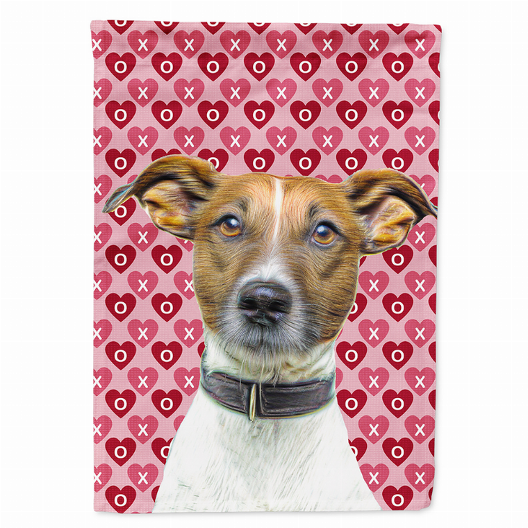 Hearts Love and Valentine's Day Dog Portrait Flag Garden Size - 615872864287