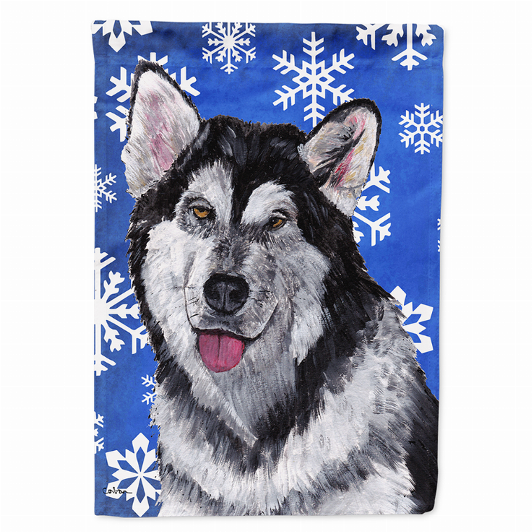Winter Snowflakes Holiday Dog Flag Garden Size - 615872834303