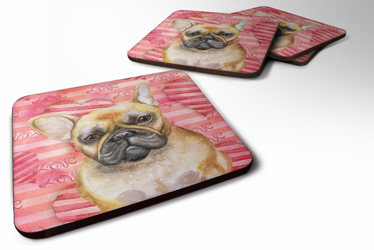 Love Design with Dog Foam Coaster Set of 4 - 652259212071
