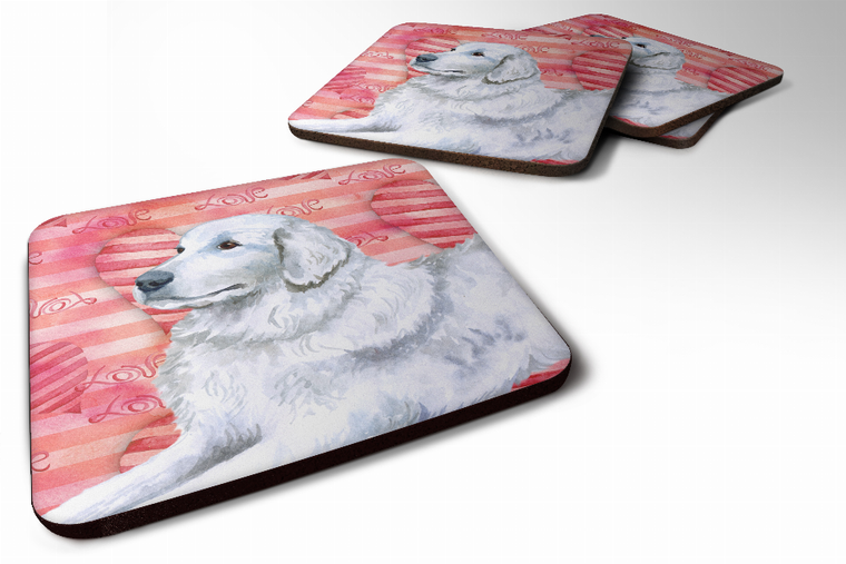Love Design with Dog Foam Coaster Set of 4 - 652259211944