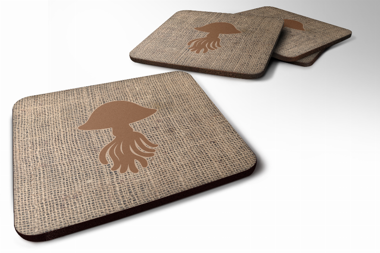 Burlap/Sealife Foam Coaster - 705332170796