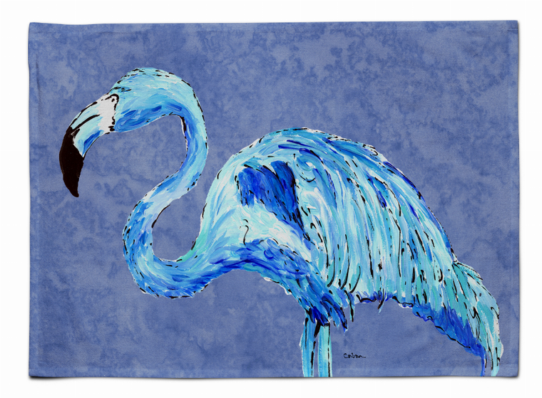 Flamingo on Yellow Fabric Placemat - 705332142007