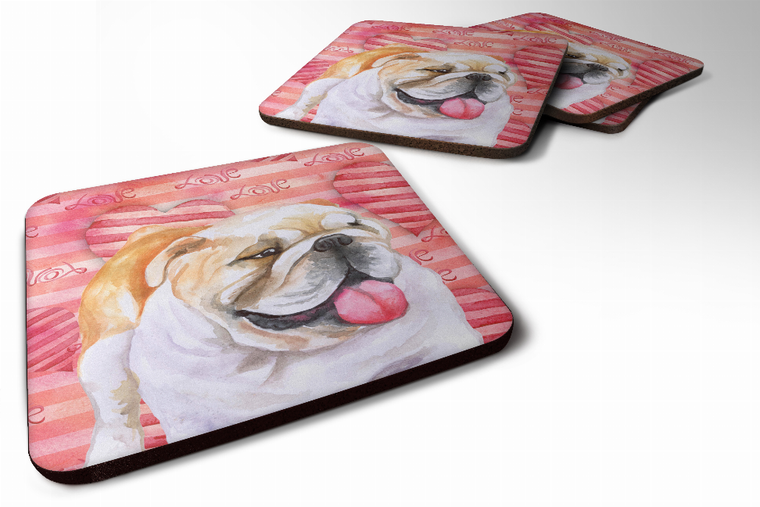 Love Design with Dog Foam Coaster Set of 4 - 652259211586