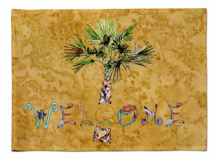 Welcome Palm Tree Fabric Placemat - 638508075345