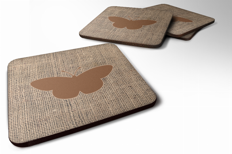 Burlap/Insects Foam Coaster - 705332170581