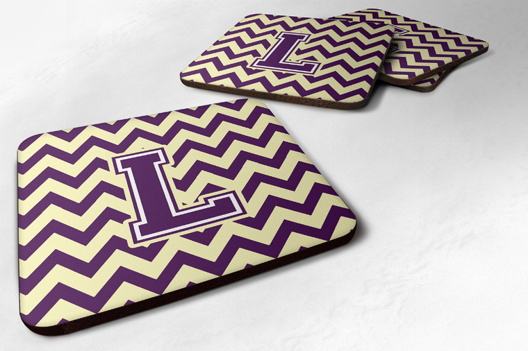 Letter Chevron Design Foam Coaster Set of 4 - 638508287571