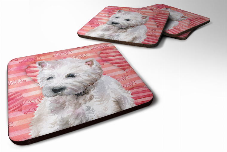 Love Design with Dog Foam Coaster Set of 4 - 652259212200