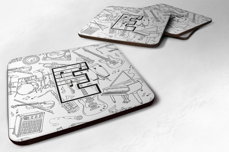 Letter Musical Note Letters Foam Coaster Set of 4 - 615872973163