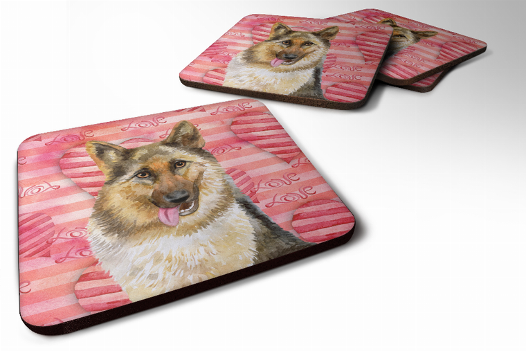 Love Design with Dog Foam Coaster Set of 4 - 652259211739