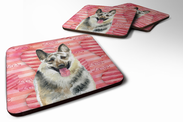 Love Design with Dog Foam Coaster Set of 4 - 652259211685