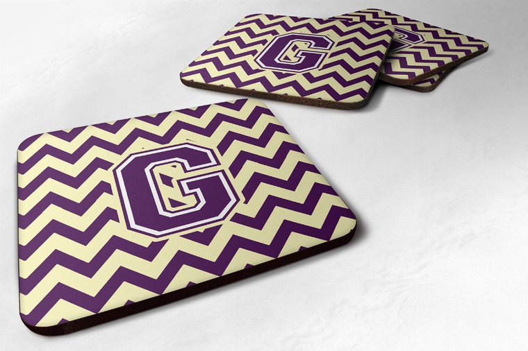 Letter Chevron Design Foam Coaster Set of 4 - 638508287526