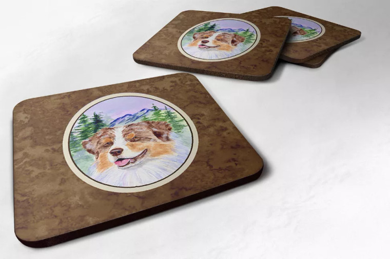 Australian Shepherd Foam Coaster Set of 4 - 705332021821