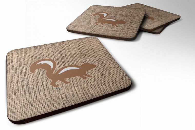 Burlap/Animals Foam Coaster - 705332171007