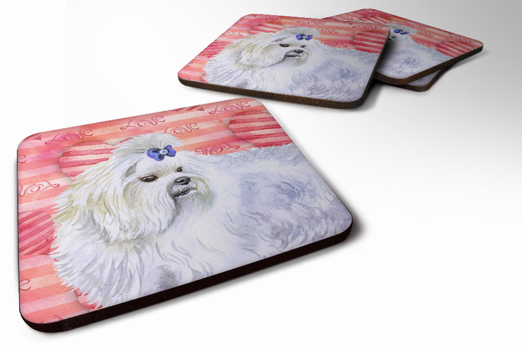 Love Design with Dog Foam Coaster Set of 4 - 652259211708
