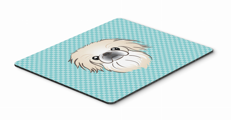 Checkerboard Design with Dog Mouse Pad, Hot Pad or Trivet - 615872912988