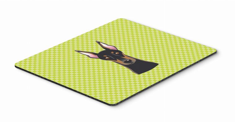 Checkerboard Design with Dog Mouse Pad, Hot Pad or Trivet - 615872914463