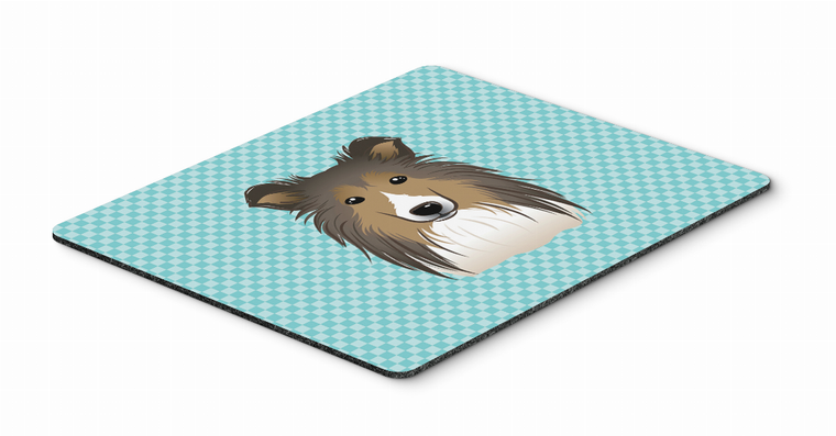 Checkerboard Design with Dog Mouse Pad, Hot Pad or Trivet - 615872913190