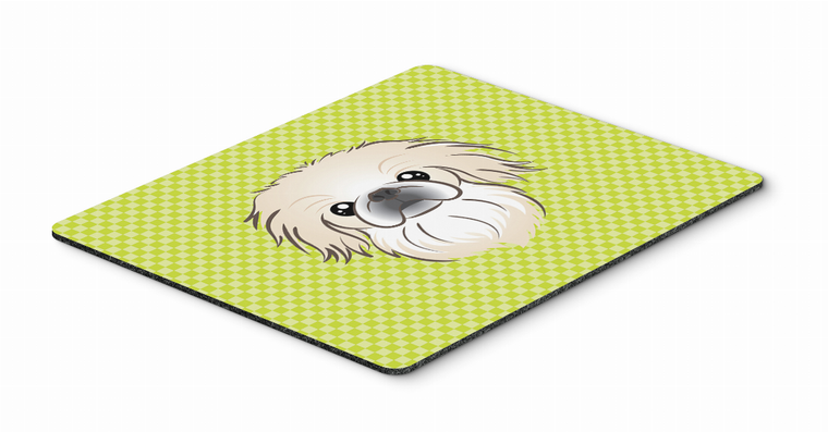 Checkerboard Design with Dog Mouse Pad, Hot Pad or Trivet - 615872914227