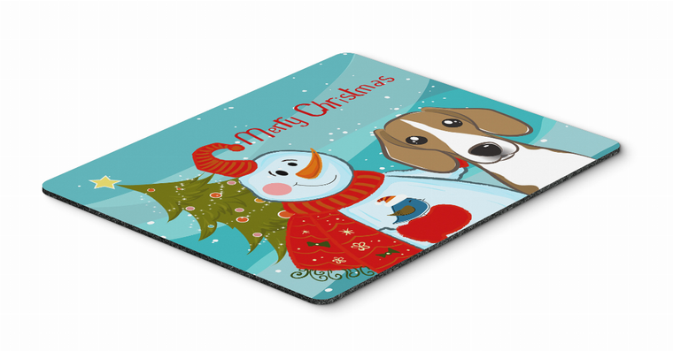 Snowman with Mouse Pad, Hot Pad or Trivet - 638508135643