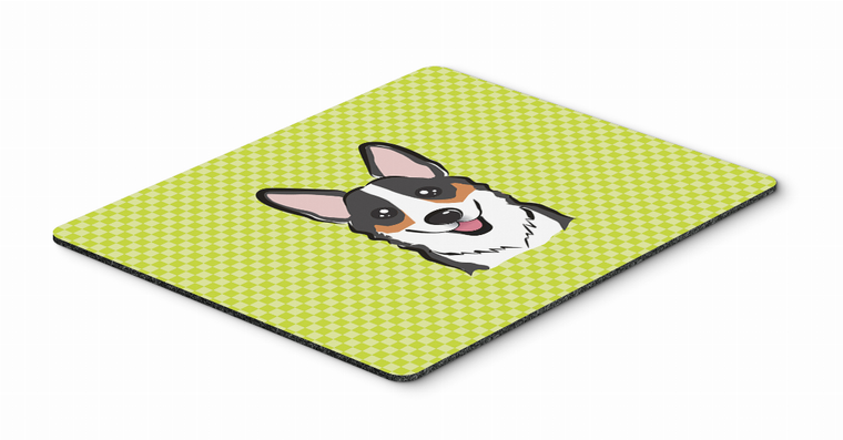Checkerboard Design with Dog Mouse Pad, Hot Pad or Trivet - 615872914562