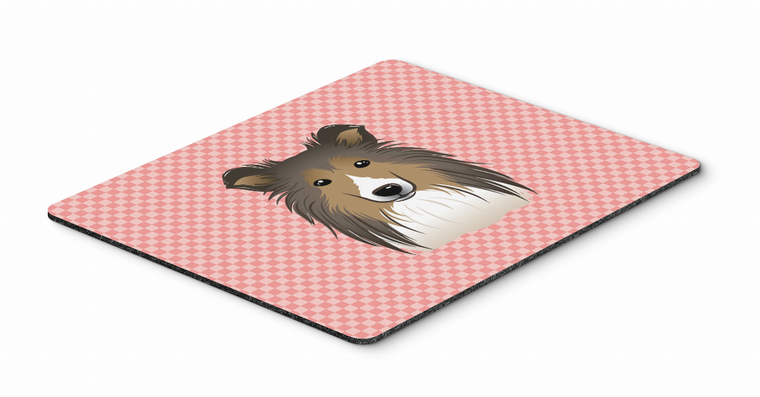 Checkerboard Design with Dog Mouse Pad, Hot Pad or Trivet - 615872913817