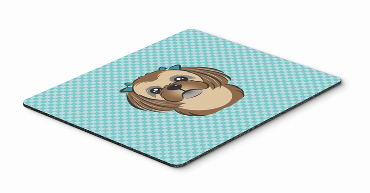 Checkerboard Design with Dog Mouse Pad, Hot Pad or Trivet - 615872913268