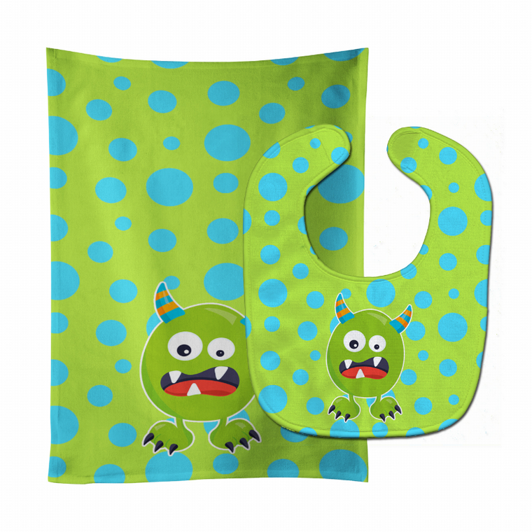 Little Monster Baby Bib & Burp Cloth - 638508801166