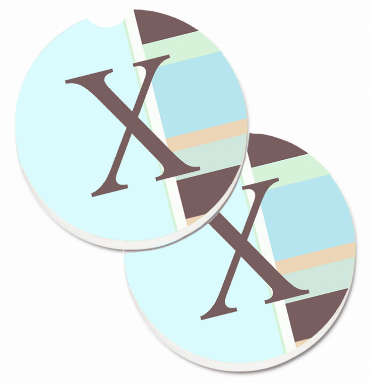 Letter Monogram Cup Holder Car Coasters (Set of 2) - 638508567529