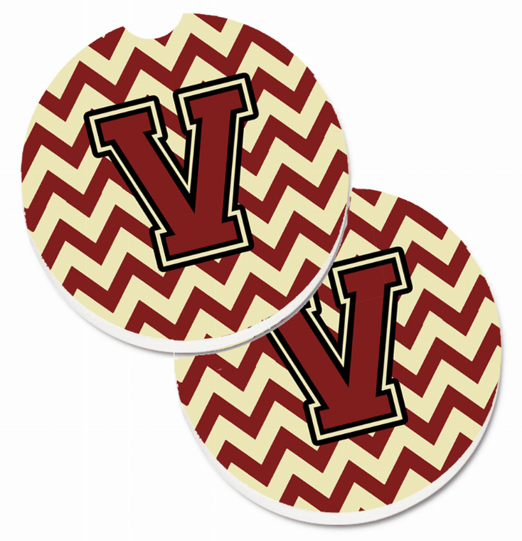 Letter Chevron Cup Holder Car Coasters (Set of 2) - 638508577580