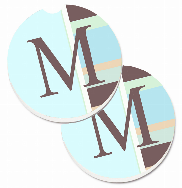 Letter Monogram Cup Holder Car Coasters (Set of 2) - 638508567413