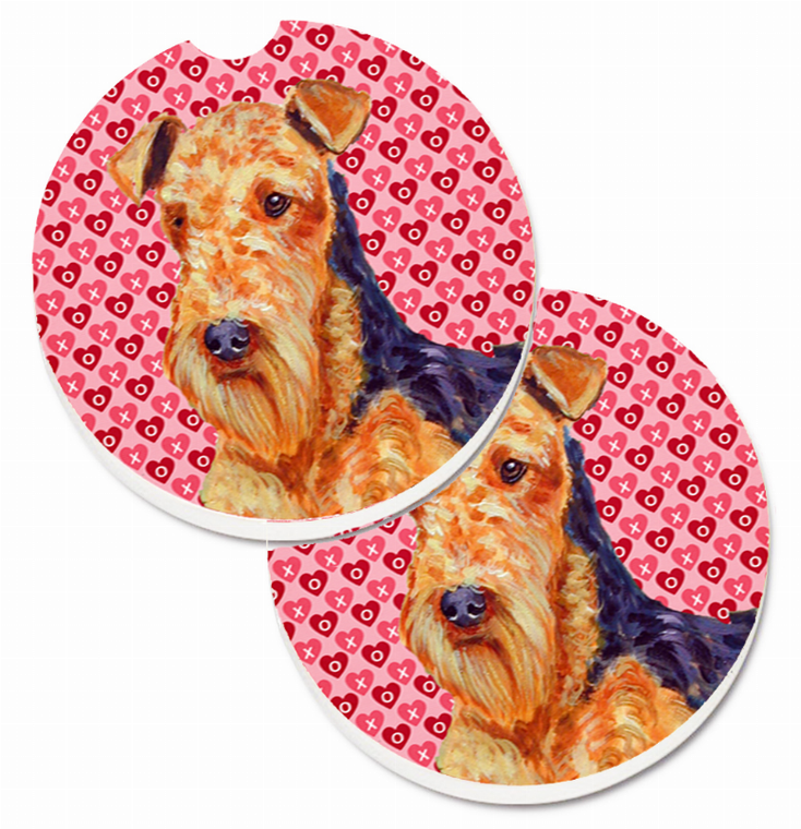 Dog Themed Valentine's Day Cup Holder Car Coasters (Set of 2) - 638508587435