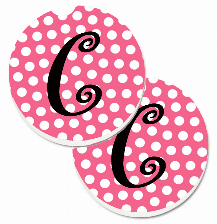 Letter Monogram Cup Holder Car Coasters (Set of 2) - 638508567062