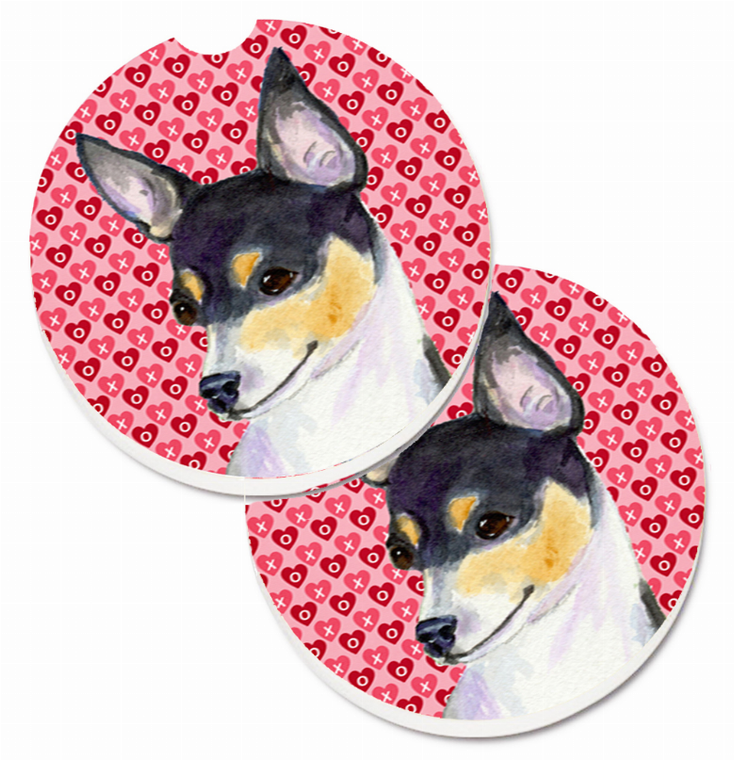 Dog Themed Valentine's Day Cup Holder Car Coasters (Set of 2) - 638508592651
