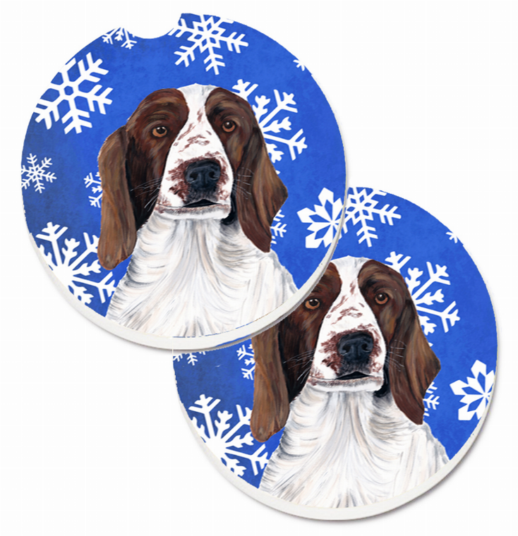 Dog Themed Holiday Christmas Cup Holder Car Coasters (Set of 2) - 638508591630