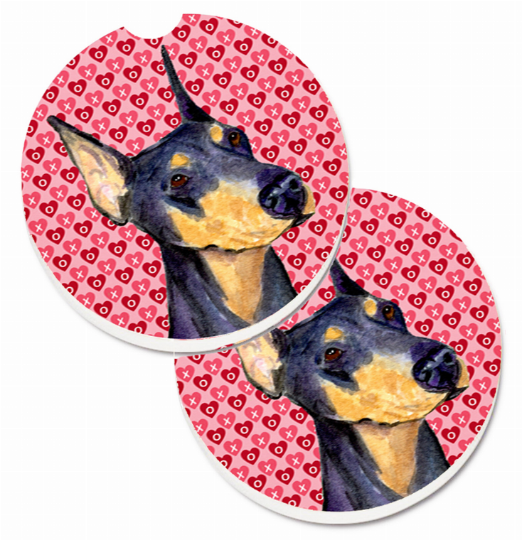 Dog Themed Valentine's Day Cup Holder Car Coasters (Set of 2) - 638508592293