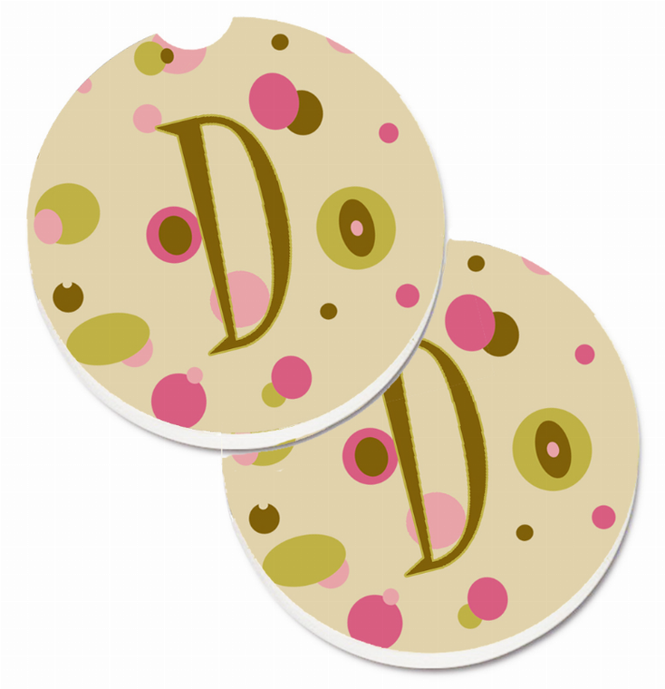 Letter Monogram Cup Holder Car Coasters (Set of 2) - 638508567581
