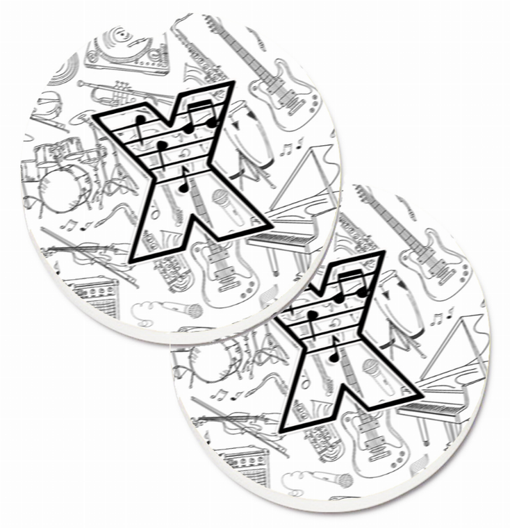 Letter Musical Letters Cup Holder Car Coasters (Set of 2) - 638508585134