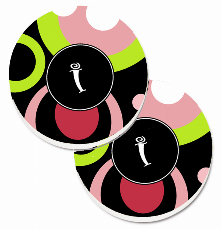 Letter Monogram Retro Cup Holder Car Coasters (Set of 2) - 638508563446