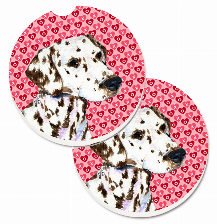 Dog Themed Valentine's Day Cup Holder Car Coasters (Set of 2) - 638508593061