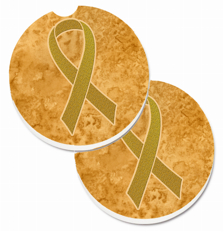 Cancer Awareness Cup Holder Car Coasters (Set of 2) - 638508563729