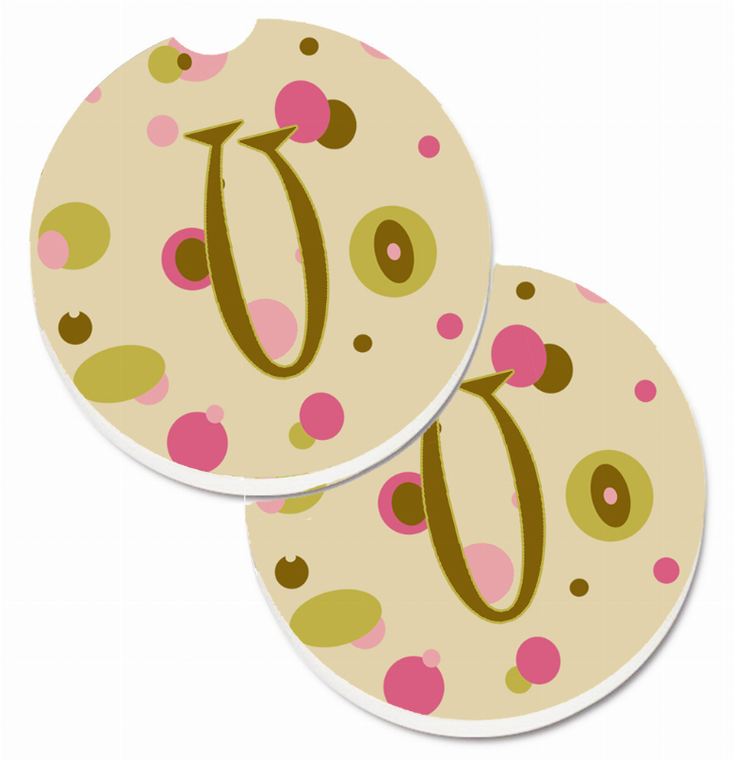 Letter Monogram Cup Holder Car Coasters (Set of 2) - 638508567758
