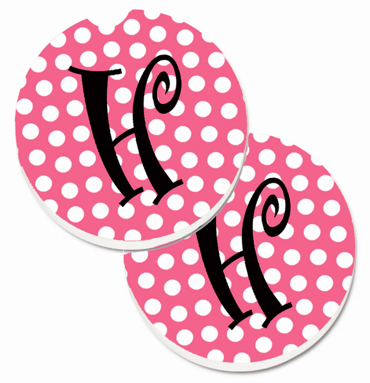 Letter Monogram Cup Holder Car Coasters (Set of 2) - 638508567116