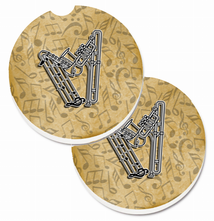 Letter Musical Letters Cup Holder Car Coasters (Set of 2) - 638508584342