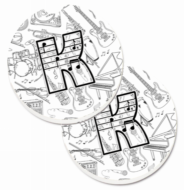 Letter Musical Letters Cup Holder Car Coasters (Set of 2) - 638508585004