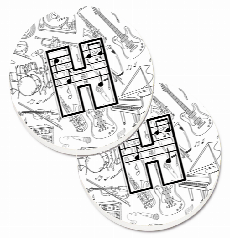 Letter Musical Letters Cup Holder Car Coasters (Set of 2) - 638508584977